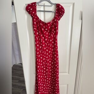 Crepe Cap Sleeve Open Back Dress